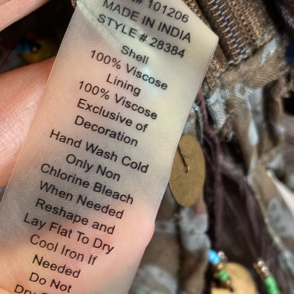 Soft Surroundings Sheer Boho Beaded Top - Picture 6 of 6
